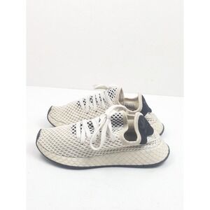 Adidas Deerupt Runner Sneakers White Black Mesh‎ Lightweight Womens Size 5
